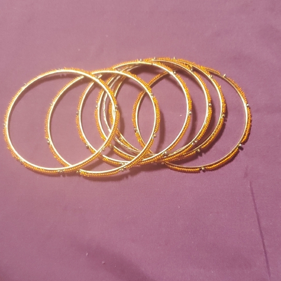 Chico's Elegant Gold and Silver Bangle Set - Picture 2 of 5